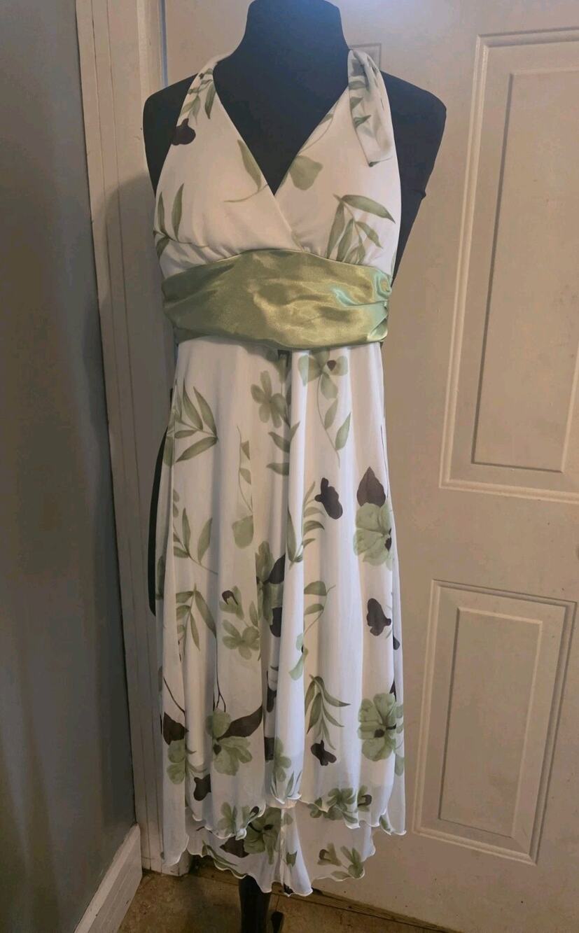 Vintage Y2K 90s Speechless S Garden Floral Halter Dress Summertime Pinup Retro